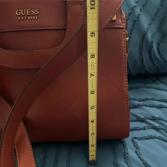 Guess Quilted Tan Satchel - Picture 8 of 9